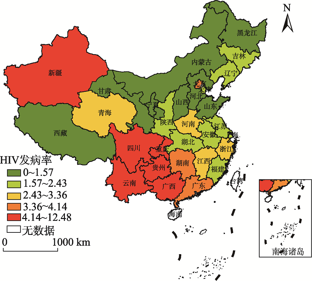 中国艾滋病空间格局和时空演化分析